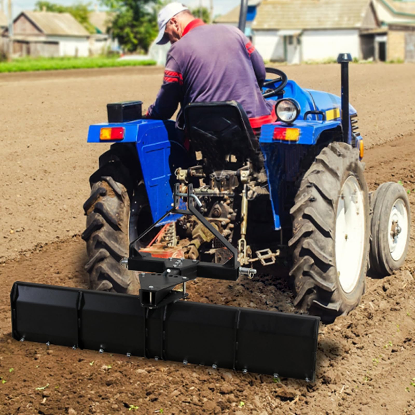 3 Point Rear Grading Blade for CAT_0 & CAT_1 Tractor, 52 in Width Heavy Duty Steel Scraper for Grading Driveways, Arenas, Top Soil, Gravel and More - Image 6