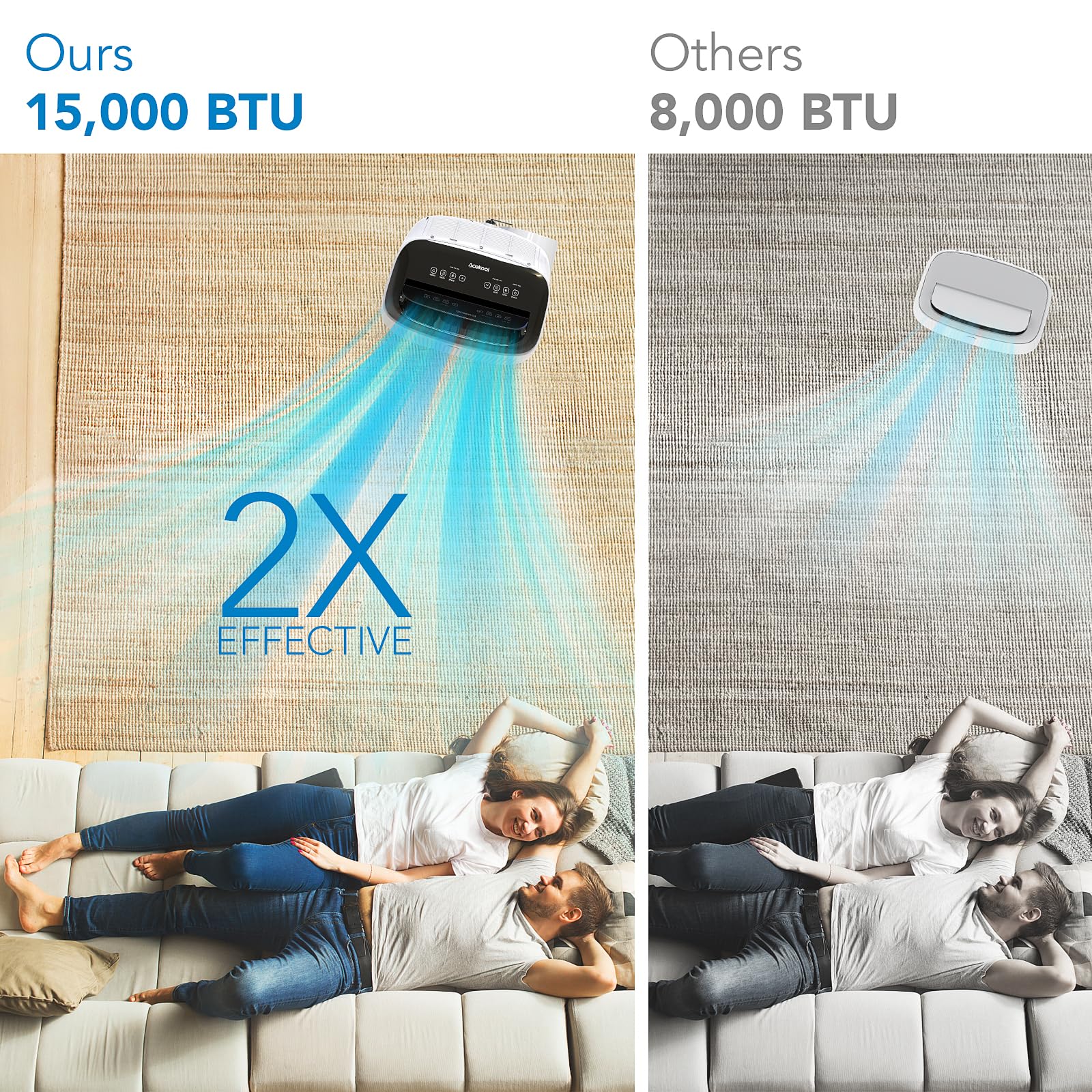 Garvee 15000 BTU Portable Air Conditioner, 3-in-1 Indoor AC Unit with Cooling, Dehumidifier, Fan, 24-Hour Timer, Remote Control & Full Window Installation Kit – Cools Rooms Up to 850 Sq. Ft, 115V - Image 3