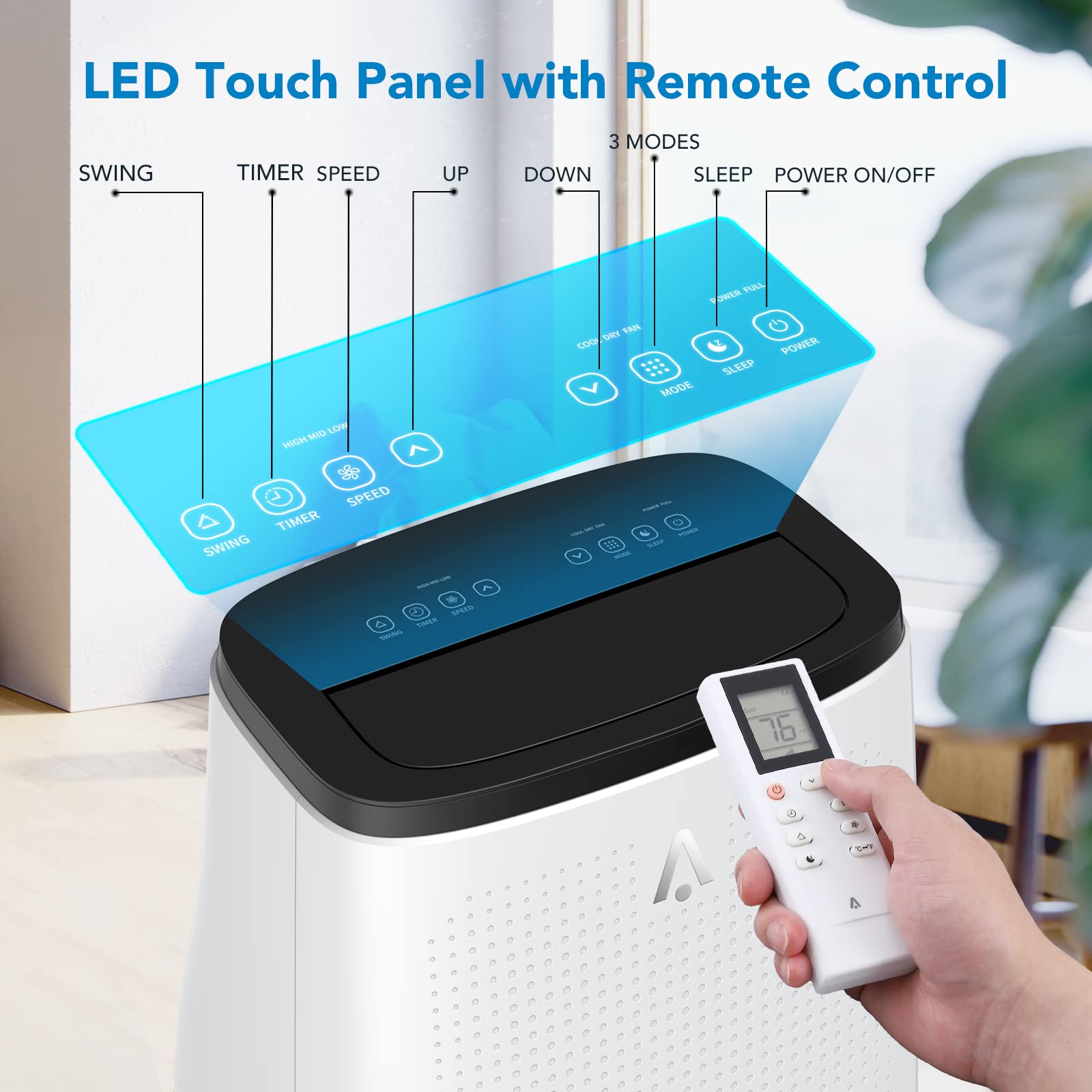 Garvee 15000 BTU Portable Air Conditioner, 3-in-1 Indoor AC Unit with Cooling, Dehumidifier, Fan, 24-Hour Timer, Remote Control & Full Window Installation Kit – Cools Rooms Up to 850 Sq. Ft, 115V - Image 6