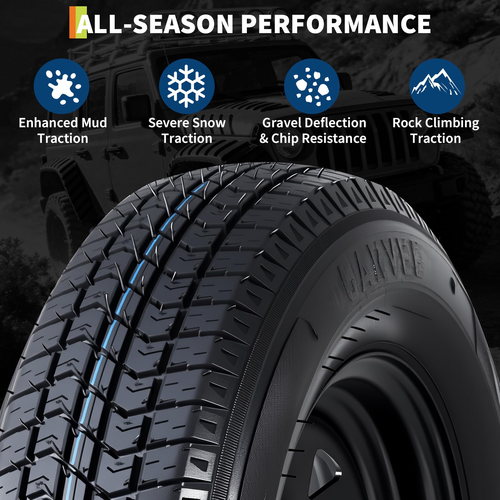 Garvee 2-Pack ST175/80D13 Trailer Tires with Rims, 5 Lug on 4.5" Bolt Pattern, 6PR Load Range C, Black 13" Spoke Wheel, Heavy Duty 175 80 13 Trailer Tires Rims for Utility, Boat, Camper, Cargo Trailer - Image 5