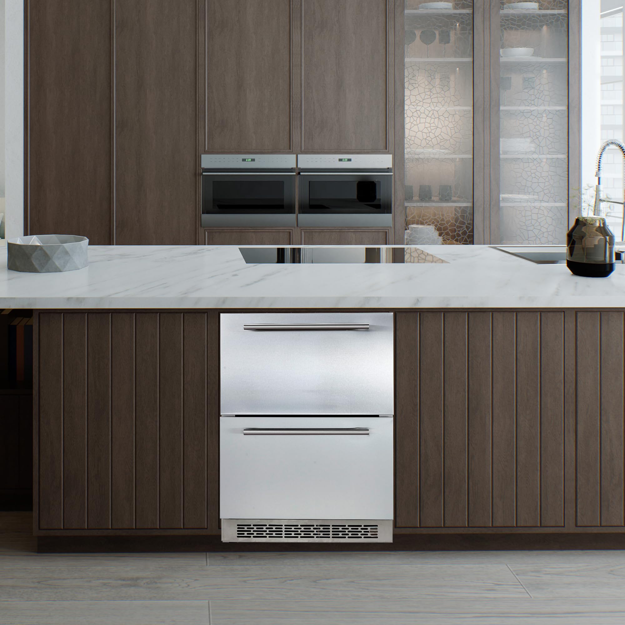 Garvee 24 in Undercounter Refrigerators with Weatherproof Full Stainless Steel Body, Built-in Beverage Refrigerator for Home and Commercial Use, Anti-fingerprint, Fast Cooling, Low Noise, 37-65 °F - Image 8