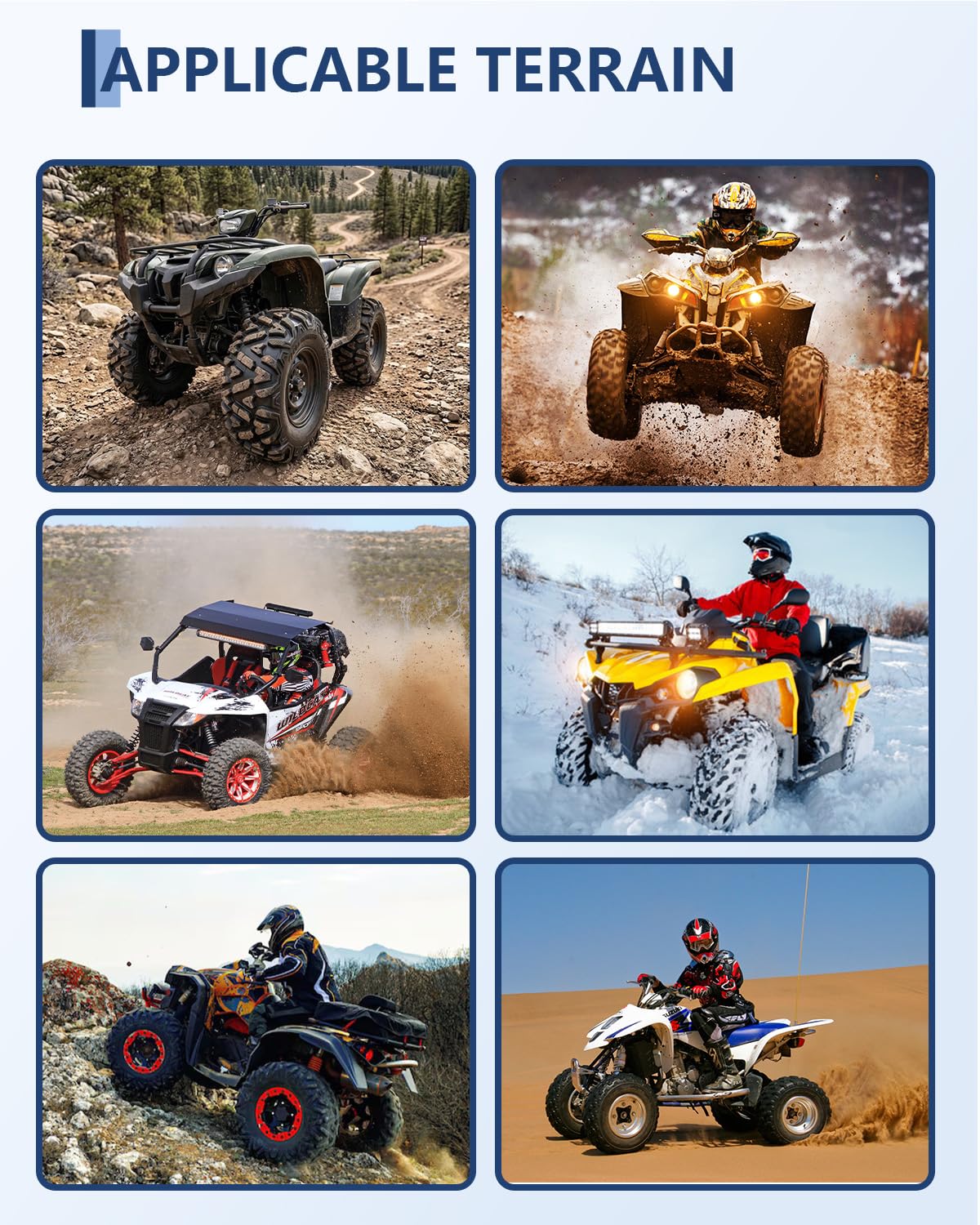 Garvee 25x10-12 ATV Tire - All-Terrain Tire, Off-Road Tire, Mud/Trail Tire, Tubeless, Set of 2 - Image 5