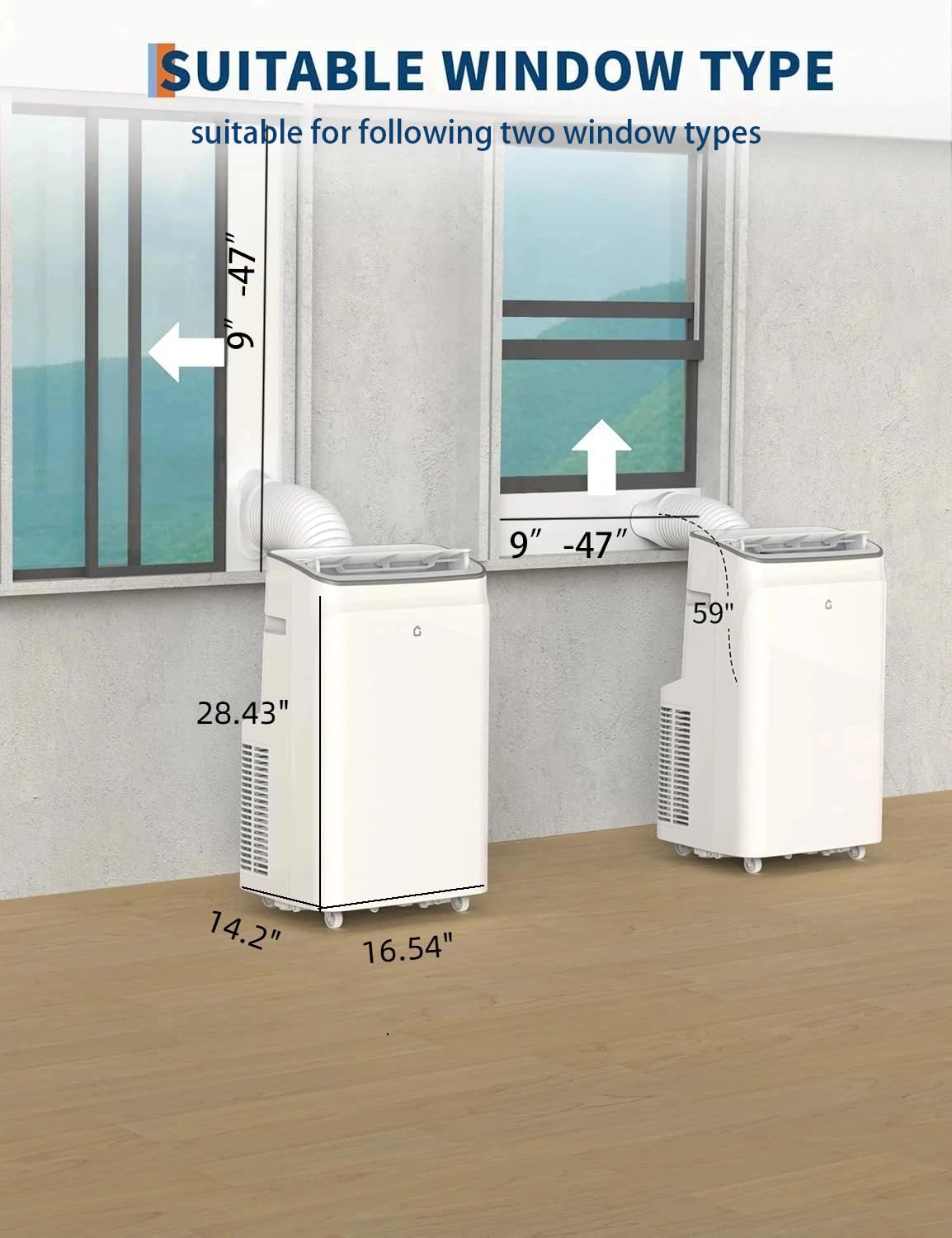 Garvee 3-in-1 Portable Air Conditioner, 12,000 BTU Portable AC Unit with Cooling, Dehumidifier & Fan for Rooms up to 550 sq.ft with Remote Control, Sleep Mode, 24H Timer & Window Kit - Image 6