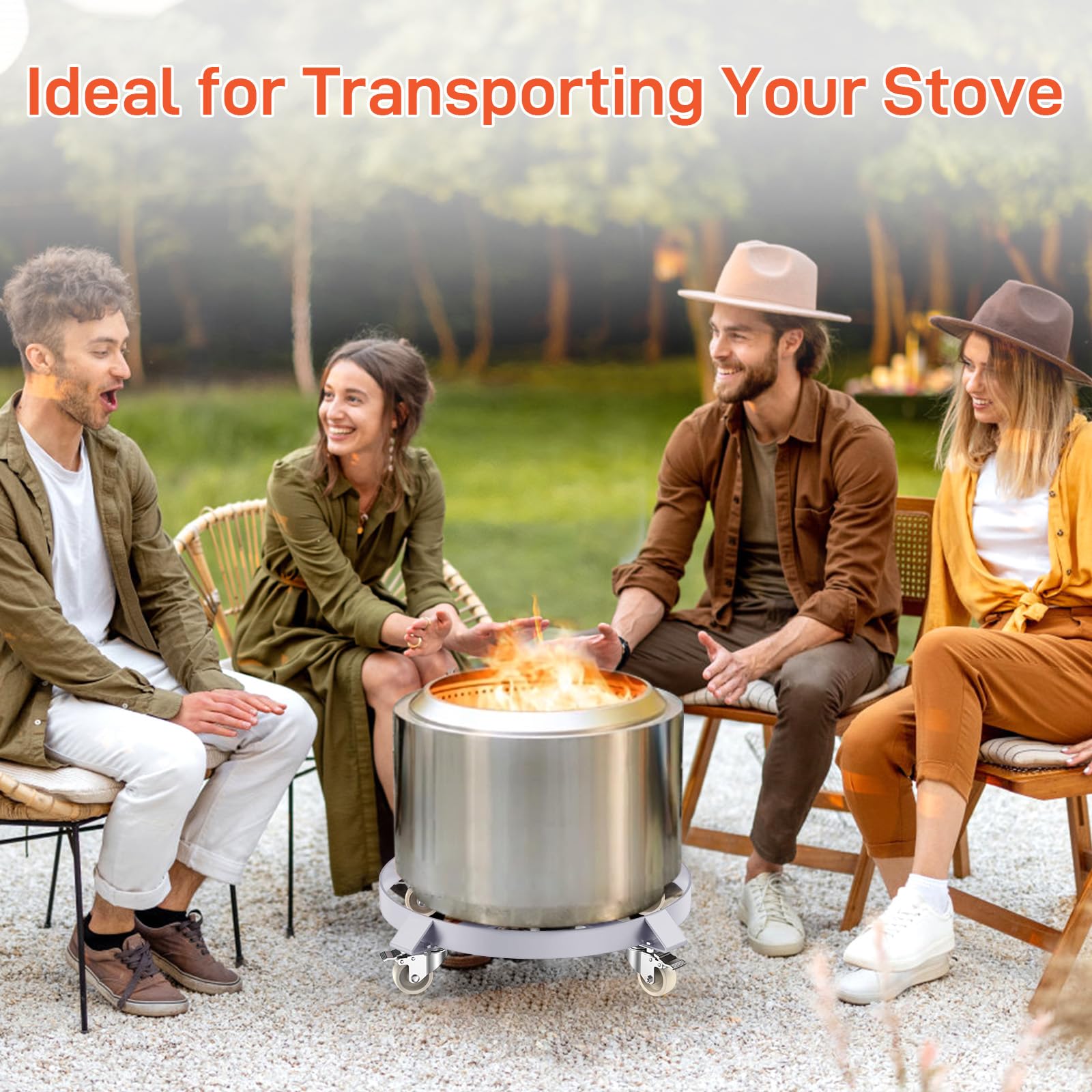 Garvee 55 gal Drum Dolly,Heavy Duty 1000 LBS Load Capacity, Barrel Dolly Cart Drum Caddy, Non Tipping Hand Truck Dollies with Steel Frame 4 Swivel Casters Wheel, for Warehouse Drum Handling (4 pcs) - Image 5