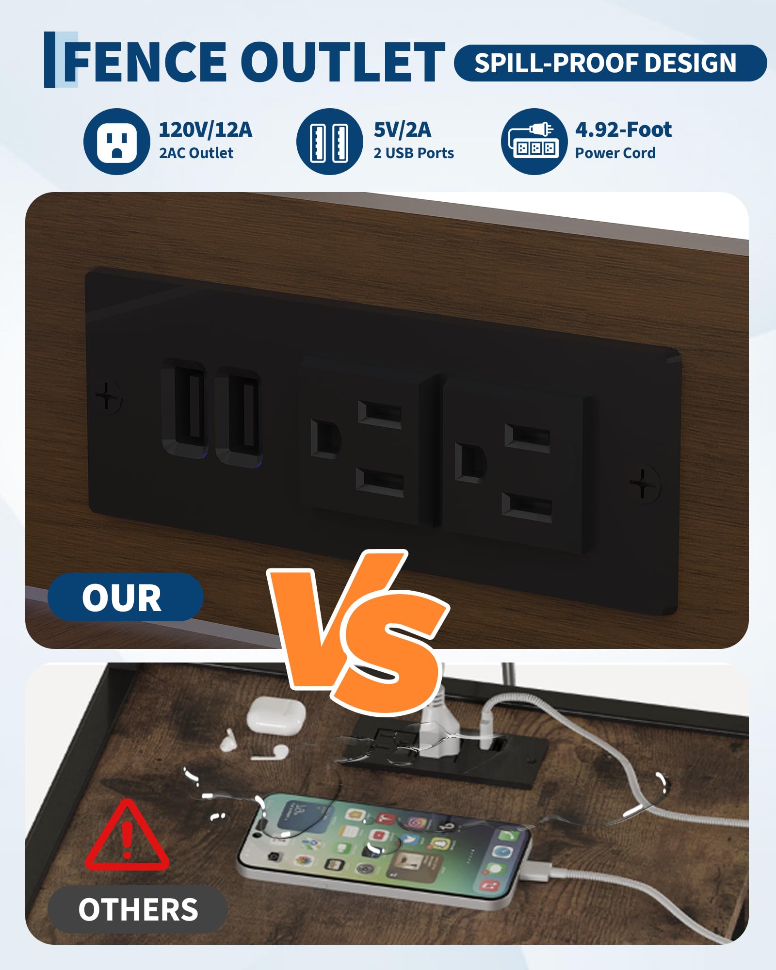 Garvee 72in Corner Wine Cabinet with Power Outlet, Industrial Wine Cabinet w/LED Strip&Glass Holder, 5-Tiers Liquor Cabinets Bar for Home, Small Space, Display Cabinets for, 12 Colors, Mesh Door - Image 8