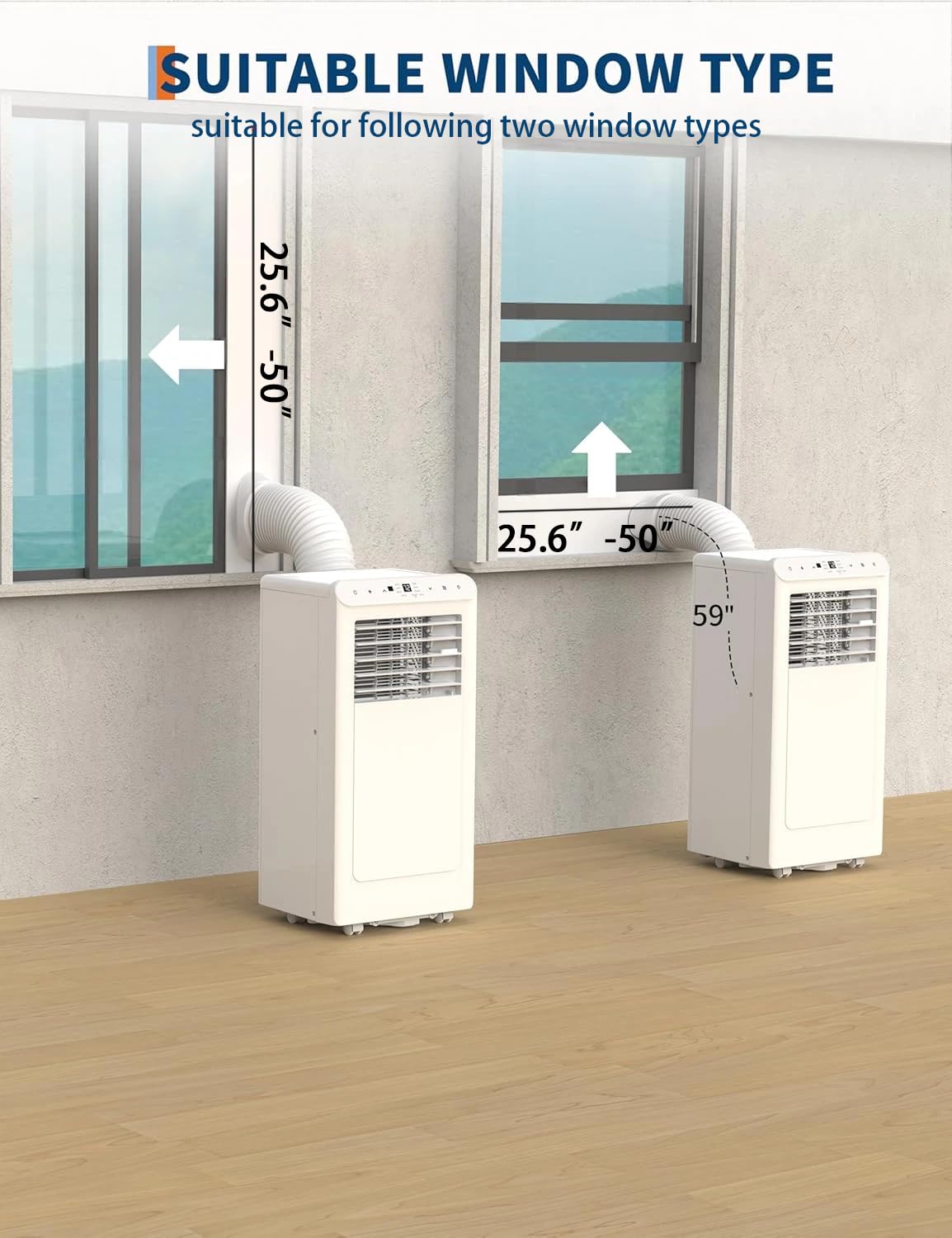 Garvee 8,000 BTU Portable Air Conditioner, 3-in-1 Portable AC Unit with Cool, Dehumidifier & Fan Modes, Covers Rooms up to 350 sq.ft, Sleep Mode, Remote Control, Timer & Full Window Kit - Image 5