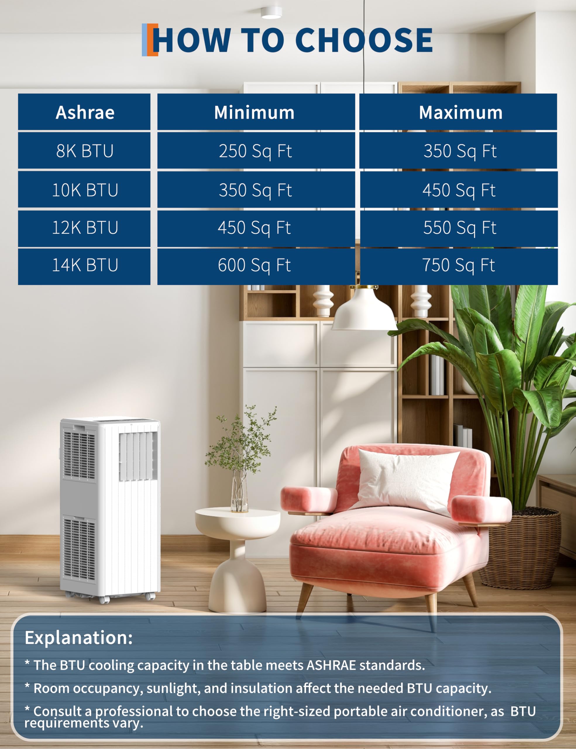 Garvee 8000 BTU Portable Air Conditioner, 3-in-1 Cooling, Dehumidifying & Fan for Rooms Up to 350 Sq. Ft | Quiet Sleep Mode | Energy-Saving 24-Hr Timer | AC Unit w/Remote & Full Window Kit, White - Image 9