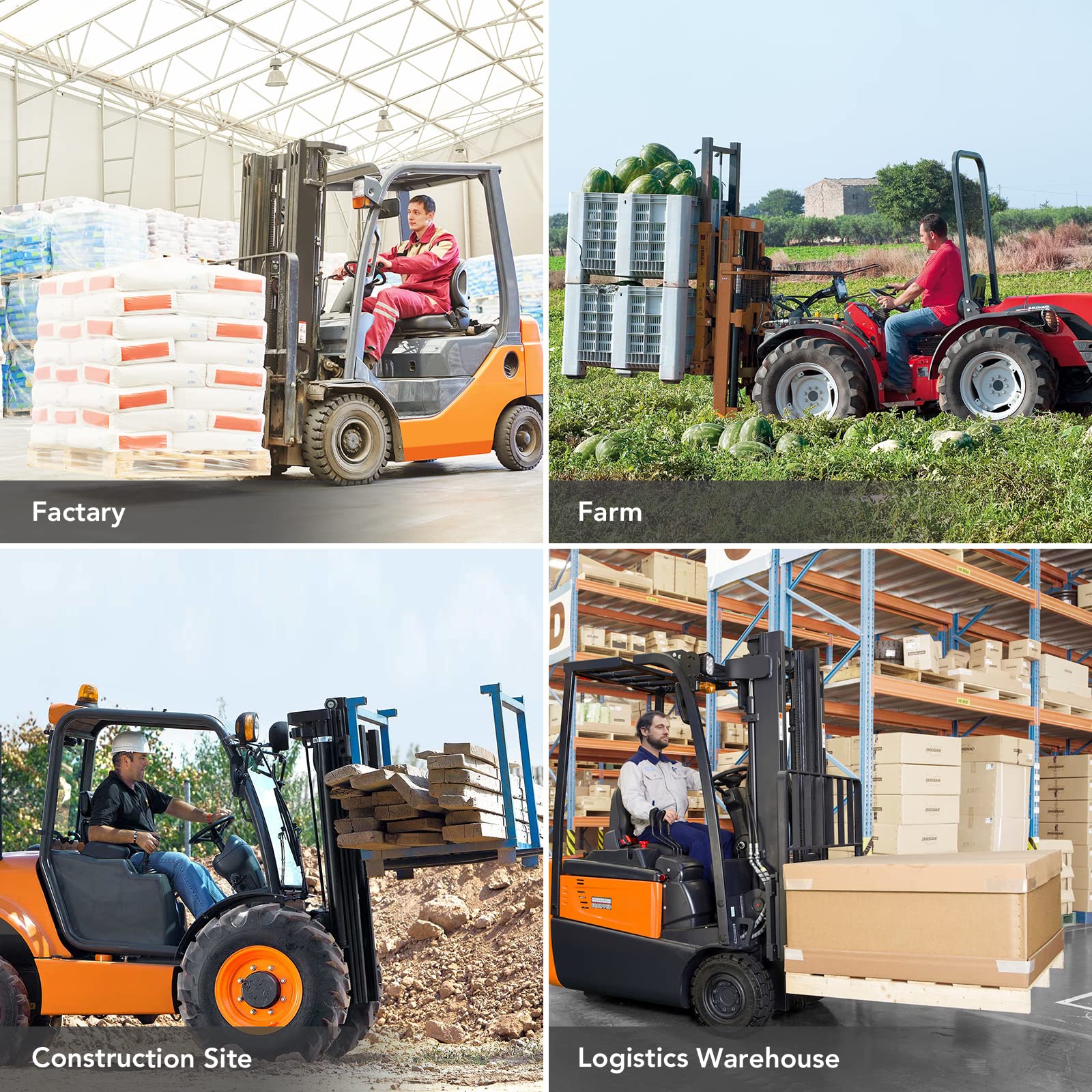 Garvee Clamp on Debris Forks to 60 in Bucket, Heavy Duty Clamp-On Pallet Fork 4000 LBS Capacity Attachments Fit for Loader Bucket Skidsteer Tractor - Image 7