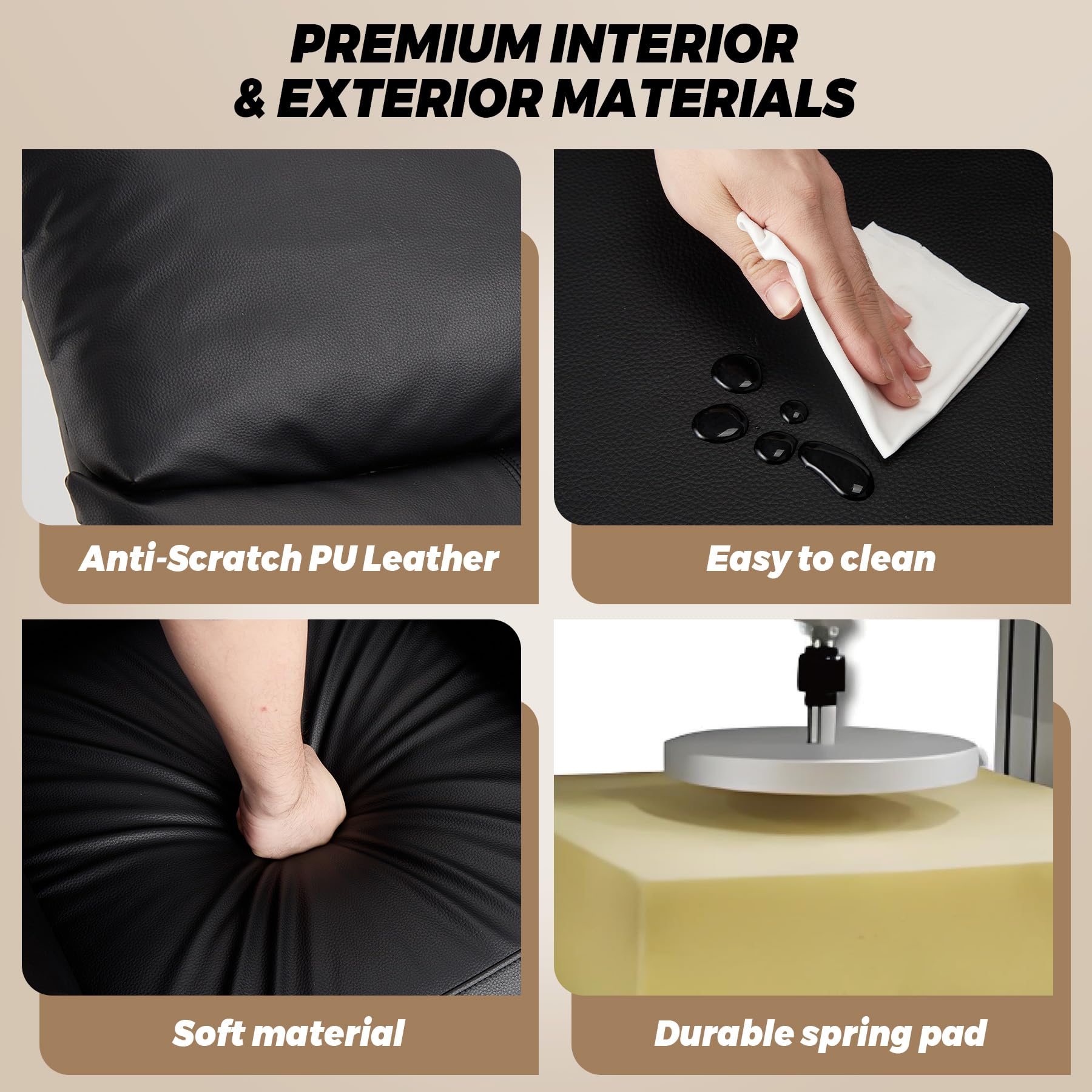 Garvee Elertric Recliner Chair with Memory Function PU Leather, Adjustable Single Recliners Sofa with Remote Control for Adults, Home Theater Seating &Armchair for Living Room/Office - Image 7