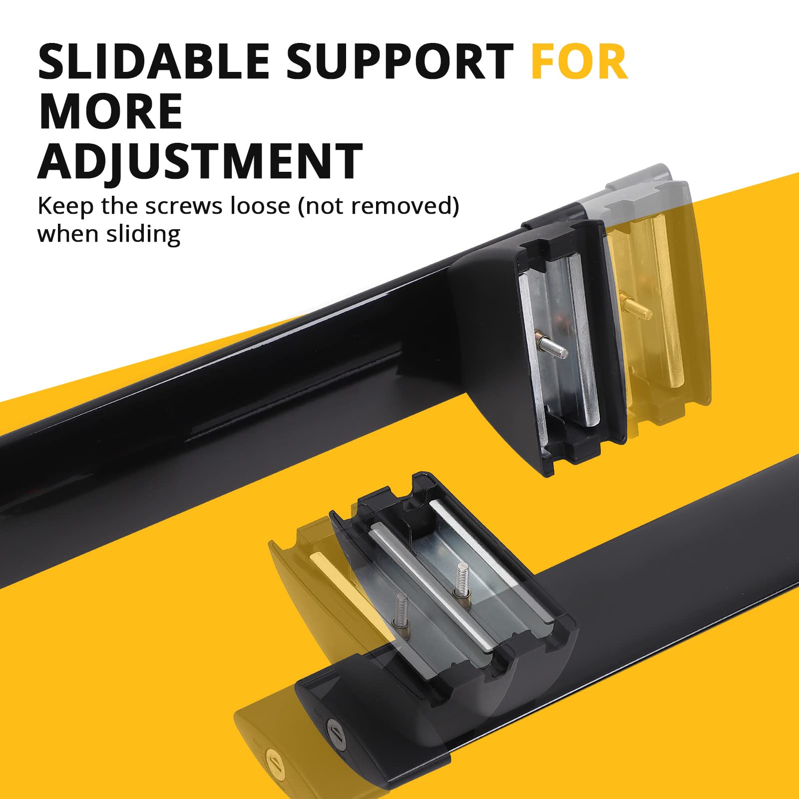 GARVEE Roof Rack Cross Bars, Roof Rails with Lock, Crossbar Compatible with 2011-2021 Jeep Grand Cherokee, for Rooftop Cargo Carrier, Luggage, Kayak, Bike, Snowboard - Image 3