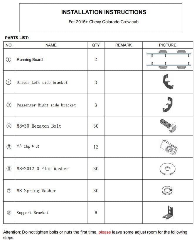 Garvee Running Boards Compatible with 2015-2022 Chevy Colorado/GMC Canyon Crew Cab, Drop Side Steps Nerf Bars Rock Slider, Car Steel Step Guards, Pickup Truck Step Rails Accessories - Image 5