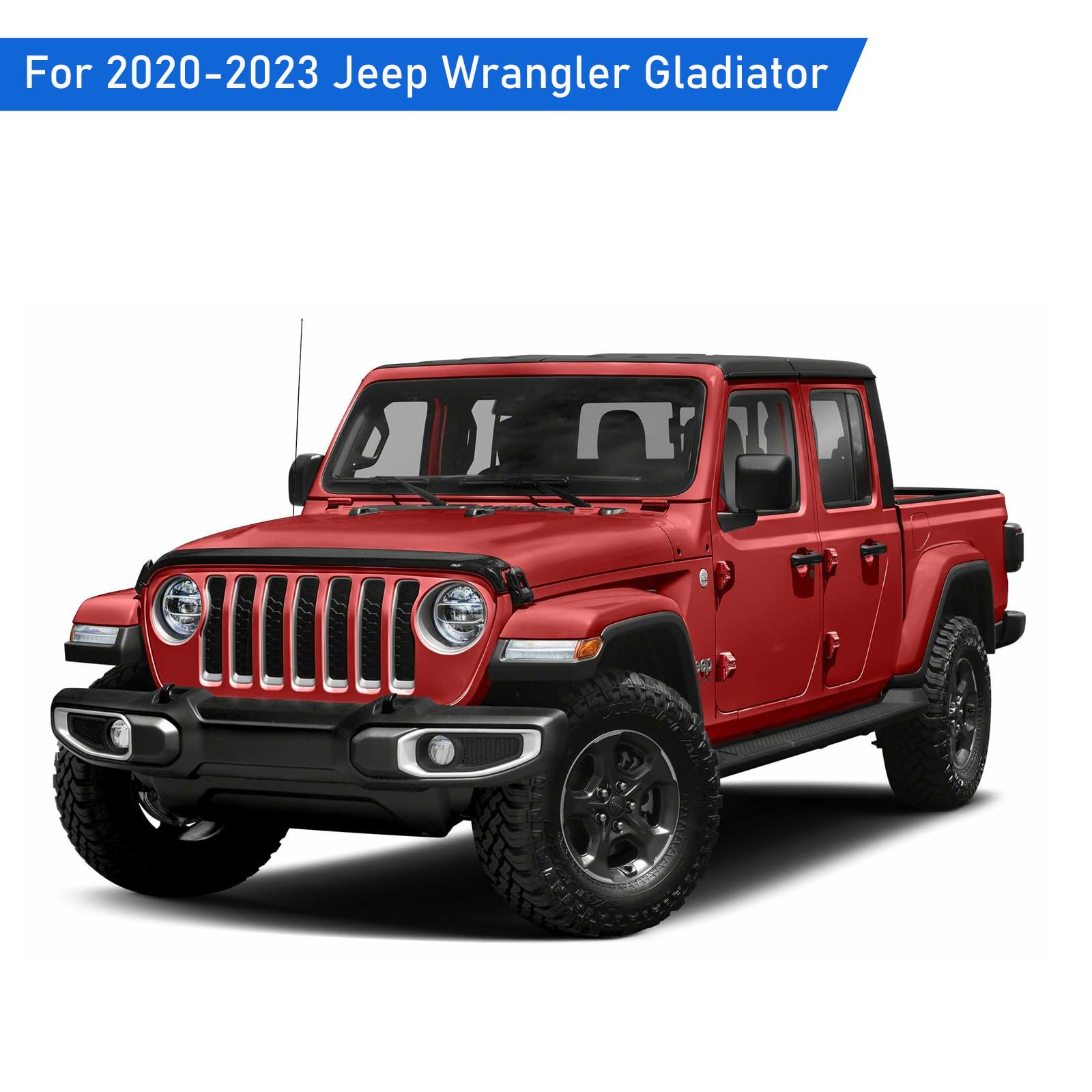 Garvee Running Boards Fit 2020-2023 Jeep Gladiator JT 4 Door Off-Road Gladiator JT Side Steps Nerf Bars Heavy Texture Black Jeep Gladiator Accessories - Image 7