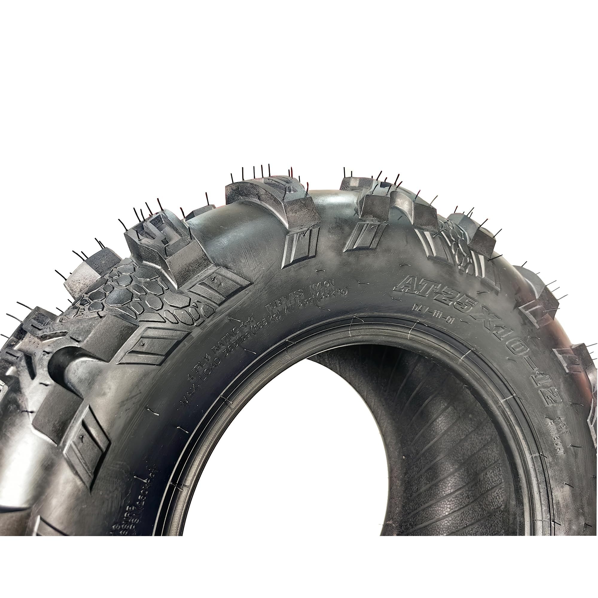 Garvee Set of 2 25x10-12 Front ATV Tires, 25x10x12 25 10 12 All Terrain Off-Road Tires for Quad, Four Wheeler, Utility Vehicle, 4PR Tubeless - Image 4