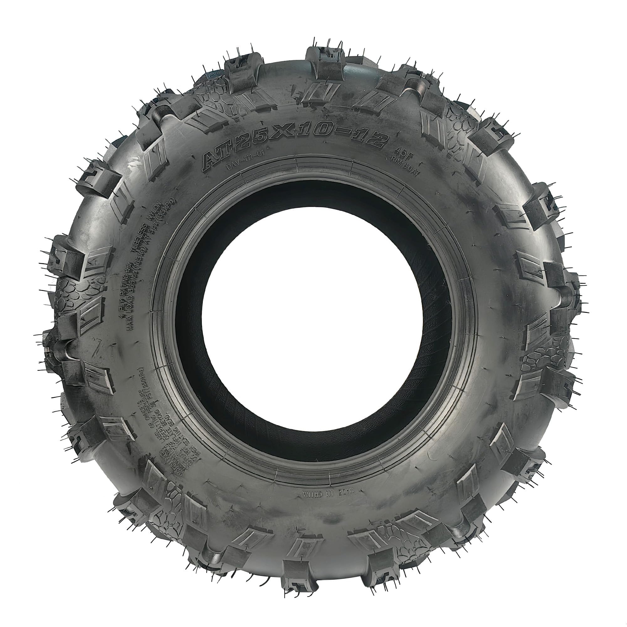 Garvee Set of 2 25x10-12 Front ATV Tires, 25x10x12 25 10 12 All Terrain Off-Road Tires for Quad, Four Wheeler, Utility Vehicle, 4PR Tubeless - Image 5