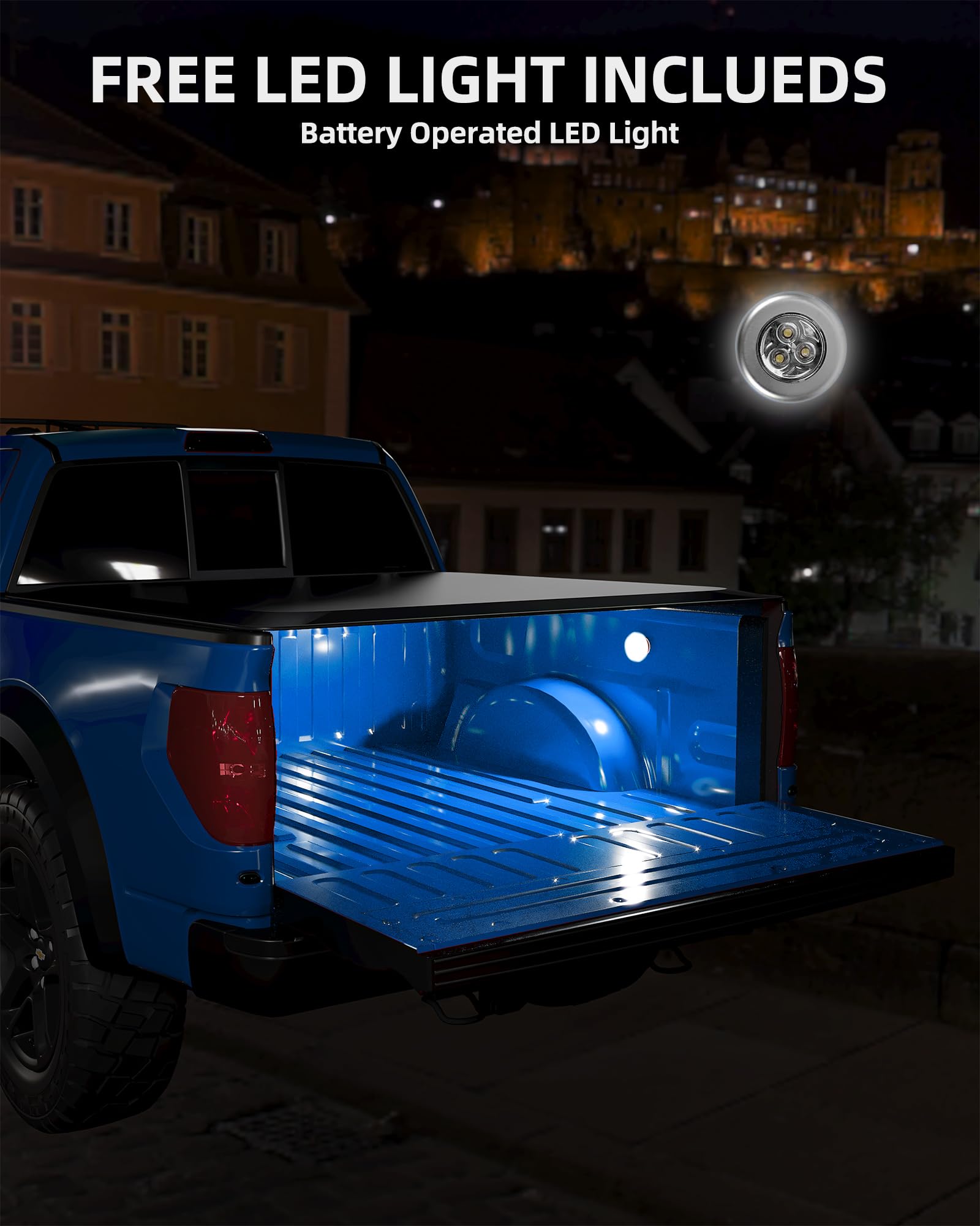 Garvee Soft Roll-up Truck Bed Tonneau Cover Compatible with 2004-2024 Ford F-150 5.5 ft (67 in) Bed - Image 6