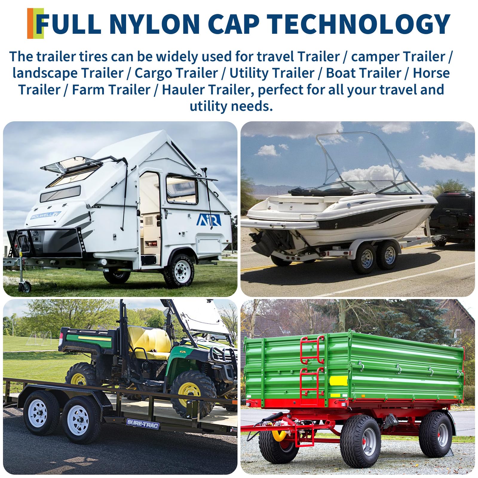 Garvee ST205/75D14 Trailer Tires - Load Range C (6-Ply) - Set of 2, Load Range C, 6 PLY - Image 4