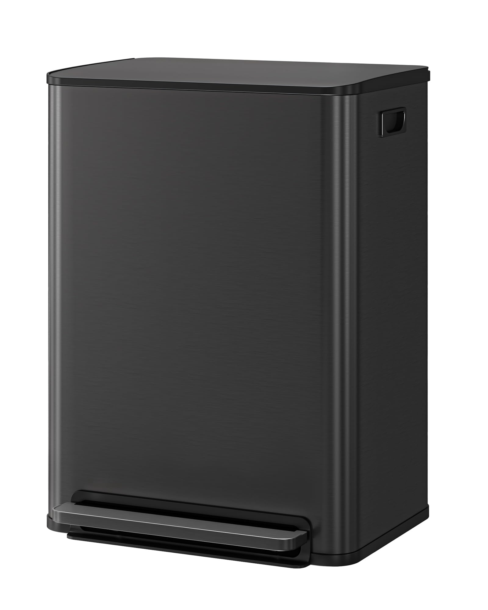 Garvee Stainless Steel Garbage Can, 2 x 8 gal Dual Compartment Trash Can with 2 Inner Buckets and Soft Close Lid, Foot Pedal Garbage Bin for Bathroom, Living Room, Kitchen, Black - Image 9