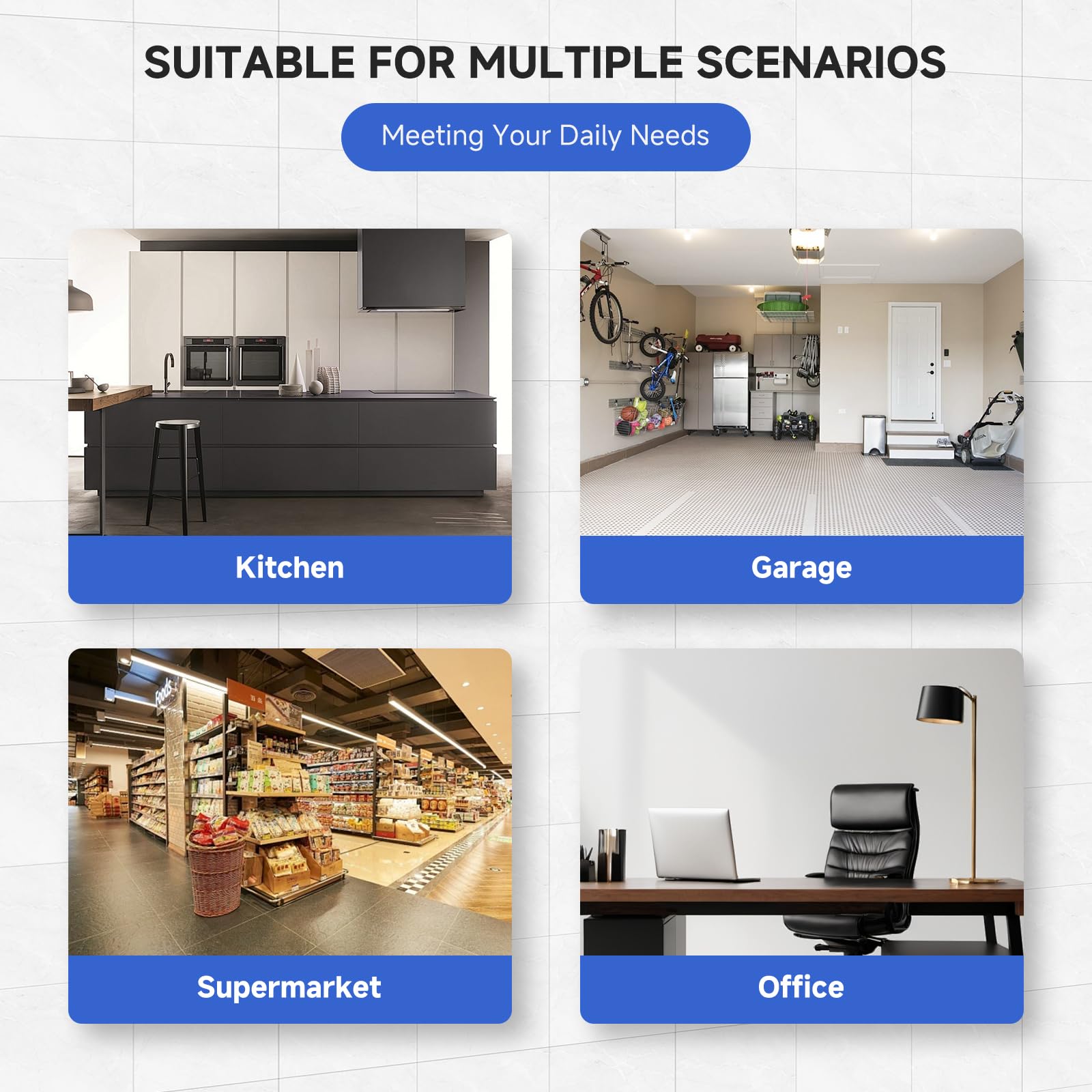 Garvee Stainless Steel Shelves,24 in x14 in x32 in 3-Tier Storage Shelf Heavy Duty Storage Rack Shelving Capacity Shelf Unit for Kitchen Garage Office Restaurant Warehouse,330 LB Per Shelf - Image 7